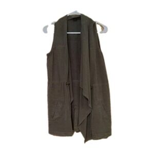 Rock &Roll Cowgirl Vest  Women's olive Khaki With Adjustable‎ Drawstring Waist M